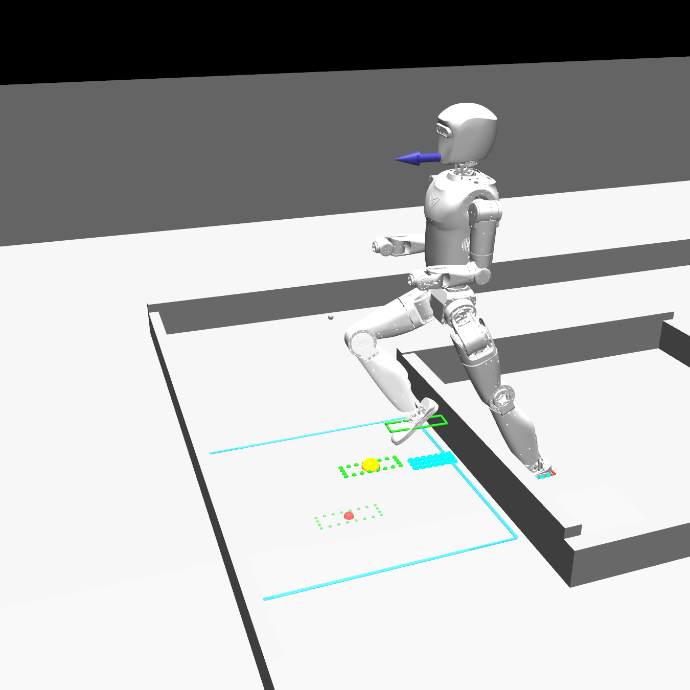 Hurdles terrain, visible view.